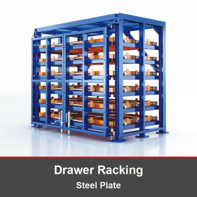 China Drawer Racking Steel Plate Racking Heavy Duty Warehouse Storage Rack for sale
