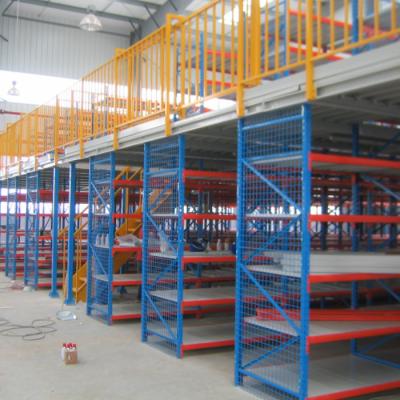 China 76.2mm Adjustable Mezzanine Flooring System Q345 Storage Mezzanine Platforms for sale