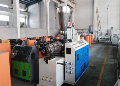 China High Capacity Conical Twin Screw Extruder For PVC / WPC Profile Extrusion for sale