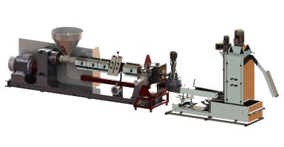 China HDPE / PET Plastic Pelletizing Machine Single Stage Extruder Energy Saving for sale