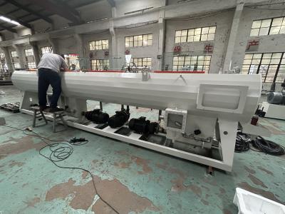 China Low Noise Upvc Pipe Extruder 90- 315mm Plastic Pipe Production Line for sale