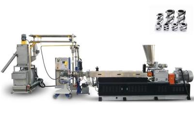 China Double Screw Hot Cutting Pvc Pelletizing Machine , Plastic Pelletizing Equipment 60KW for sale