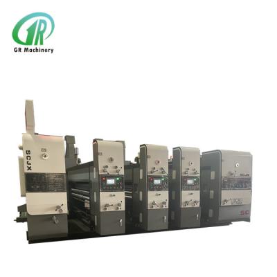 China 1400 Automatic 3 Colors Corrugated Flexo Printing Machine with slotting For Pizza box for sale