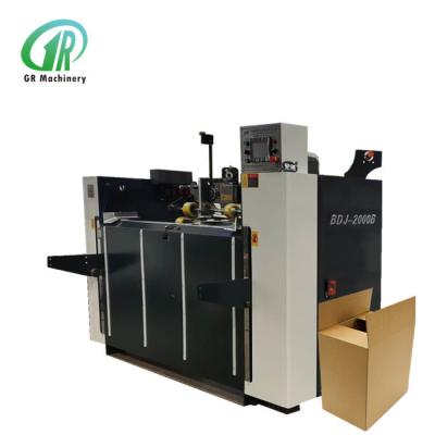 China Semi Auto Kardus Corrugated Box Manufacturing Machinery For Carton Making for sale