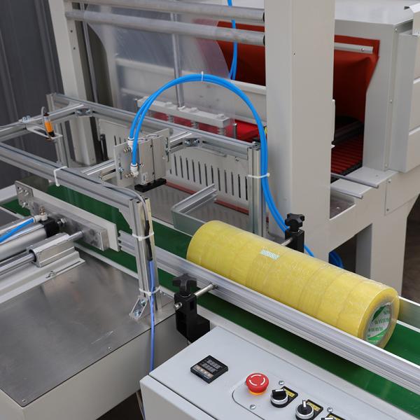 Quality PLC Control Cuff Style Shrink Film Wrapping Machine With 0 - 15m/Min Conveying for sale