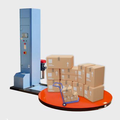China PLC Control Pallet Wrapping System 500kg Overall Weight Customizable Design for sale