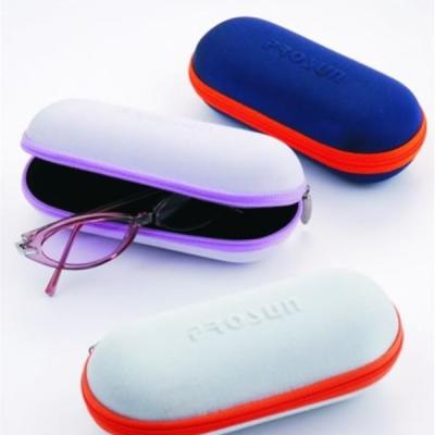 China Colorful Collapsible Sunglass Zipper Case Multispandex Glasses Packaging for sale