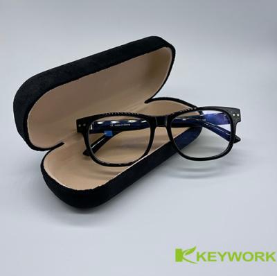 China Hard Resist Compression Felt Metal Eyeglass Case Velvet Stylish Portable for sale
