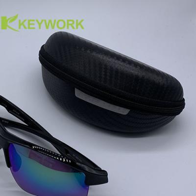 China Hard Shockproof Sports Sunglasses Case EVA Zipper Rubber Handle Sports Lining Velvet for sale