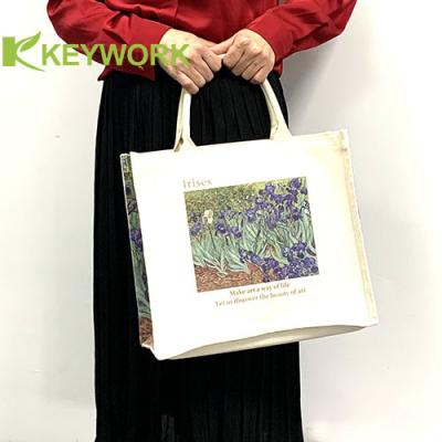 China Canvas Women Handbag Unbleached Grocery Tote Bag Simple Shopping Bag for sale