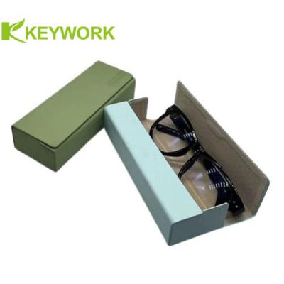 China Lycra Portable EVA Metal Eyeglass Case Hard Cuboid Eyewear Packaging Box for sale