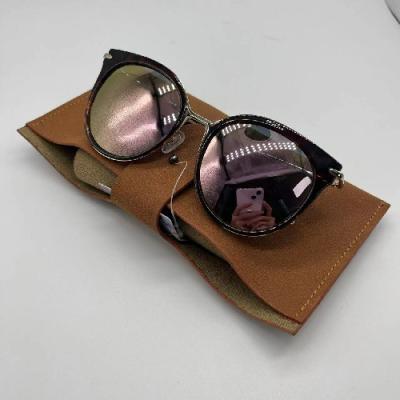China Embalagem vintage bolsa de couro PU maleável para óculos de sol à venda