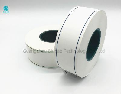 China White Glossy Cigarette Tipping Paper Cork Paper With Colored Line And Brand Name for sale