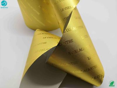 China El color del oro de papel de papel de aluminio del tabaco el 1500M Long Good Extensibility modificó para requisitos particulares en venta