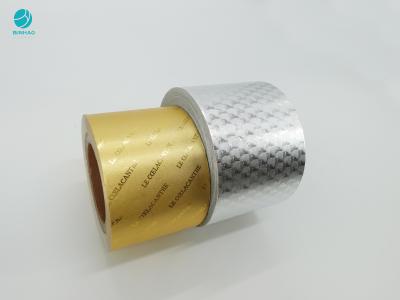 China Embossed Pattern Gold Silver Aluminium Foil Paper For Cigarette Package for sale