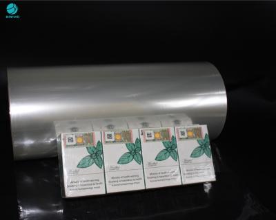 China 20 Micron Clear Cellophane Bopp Film Roll For Cigarette Boxes Over Wrap for sale