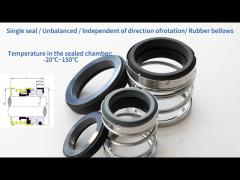 Single Face Water Pump Seals  Rubber Industrial Mechanical Seals