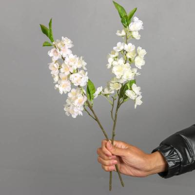 China Hot Selling Artificial Peach Long Lasting Flower Arrangement Cherry Blossom Silk Tree Branches for sale