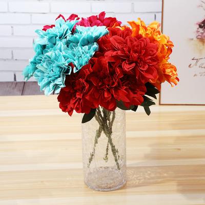 China Durable Manufacturer Made 10 Colors Available 6 Heads Dahlia Artificial Flower For Home Decor for sale