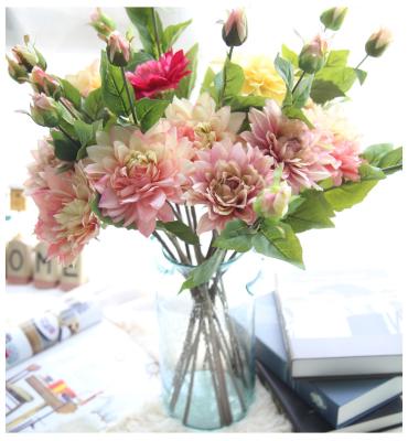 China Fashional Professional China Supplier Simple Dahlia Flower Table Arrangements Artificial Flower for sale