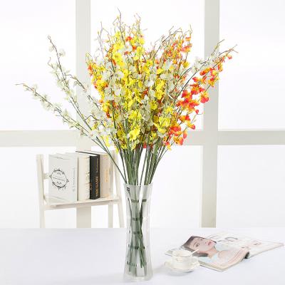 China Artificial wedding cymbidium china dancing orchid home decoration/high quality five fork home decoration orchid for sale