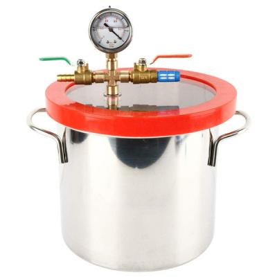 China Dia 9 Inch 2 Gallon Stainless Steel Vacuum Degassing Chamber Kit for sale