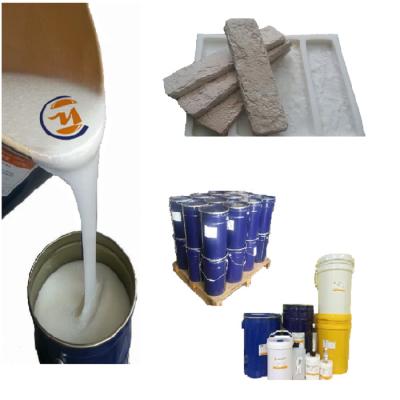 China Alkali Resistance RTV-2 Liquid Tin Cure Silicone Rubber For Making Concrete Artificial Stone Veneer Molds for sale