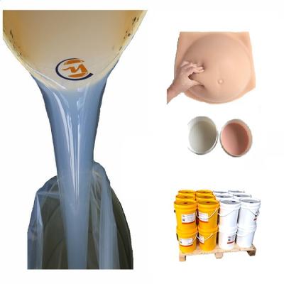China 20A Platinum Cure Liquid Life Casting Silicone Rubber For Fake Belly for sale