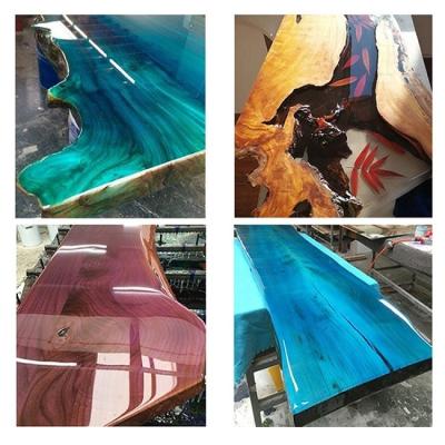 China Profundamente vierta la resina de epoxy de capa clara del 2:1 para hacer los tableros de la mesa de la encimera/de la mesa de centro/del río en venta