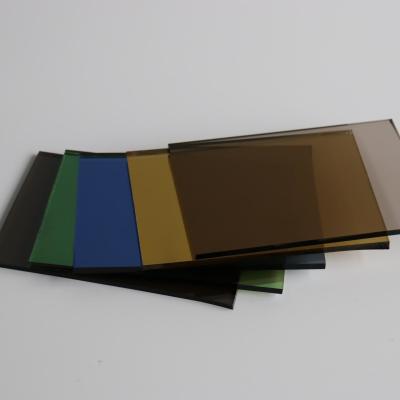 China High Quality Euro Brown Tinted Glass Sheet with Smooth Surface and Rectangle Shape en venta