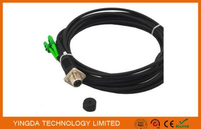 China Cable óptico del LC de la fibra óptica de ODC de remiendo de los corazones negros femeninos del cordón 4 en venta