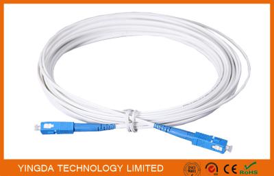 China Indoor FTTH Fiber Optic Patch Cord 3M With SC / UPC Connectors FRP Strength Member for sale
