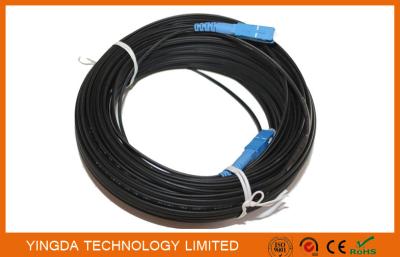 China SC / UPC 200 Meters Fiber Optic Patch Cord FRP Square FTTH Drop Fiber Optic Jumper for sale