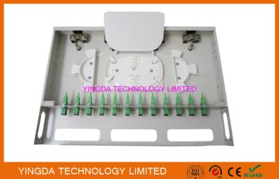 China 12 Ports Fiber Optic Patch Panel Rack Mount Fiber Patch Panel ODF SC Couplers And Pigtails for sale