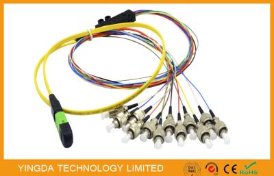 Китай Кабель хобота волокна сердечника FC 12, режим 0.9mm тесемки 3M кабеля MTP MPO одиночный продается