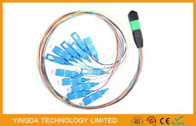 China MPO / MTP - LC Fan Out Fiber Optic Cable 0.9mm SM Simplex Fiber Cable for sale