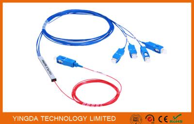 中国 ISO の繊維光学 PLC のディバイダーの管 PLC SC/UPC 1x4 の単モード ディバイダー LSZH G657A 販売のため