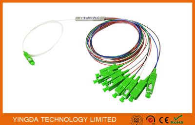 China 1x8 SC/APC Single mode OS2 9/125 Fiber Optic PLC Splitter FTTH Splitter for sale