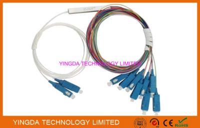 China Manutenção programada 1Meter G657A LSZH do divisor 2X8 900um 9/125um do PLC da fibra ótica do acoplador de SC/UPC à venda