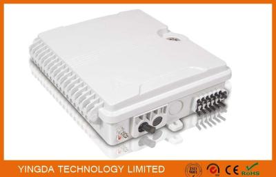 China White Plastic 12 Ports Fiber Optic Termination Box ,12 Core SC Pole Mount Splitter Box Waterproof for sale