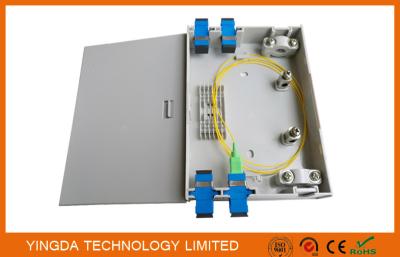 China Wall Mount FTTH Fiber Optic Termination Box , Indoor Plastic ABS PC 2 Ports Fiber Optic Box for sale