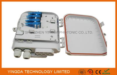 China Waterproof 1 x 8 Plc LC SC Fiber Optic Splitter Box , Fiber Optic Junction Box 8Drops for sale