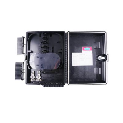 China 1x16 Splitter NAP Fiber Optic Cable Termination Distribution Box Black Uncut Port SC Coupler for sale