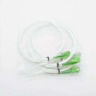 China Fiber Optic Cable Pigtail SC APC Single Mode Simplex 3mm White G657A2 LSZH for sale