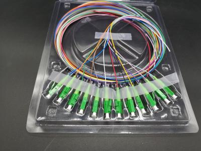 Китай Коробка волдыря SM G657A1 LSZH отрезков провода цветов кабеля оптического волокна 12 соединителя LC APC продается