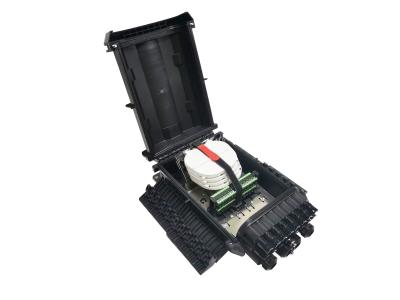 China IP68 16Ports Fiber Cable Joint Box , Black PP Fiber Optic Enclosures Outdoor for sale