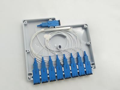 China 1x8  Optical Splitter Distribution Box IP65 Indonesia Telecom ABS PC SC Connector UL94 for sale