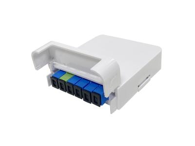 Cina ISO Fiber Optic Termination Box Splitter Module Cassette Box 1*5 Mini PLC Splitter Box in vendita