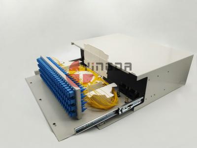 China Dustproof Fiber Optic Patch Panel ODF SC Optical Distribution Frame Metal Slide Out Type for sale