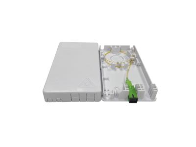 China 4 Port SC Fiber Optic Termination Box ABS For Flat Drop Cable Mid Span Wall Outlet for sale